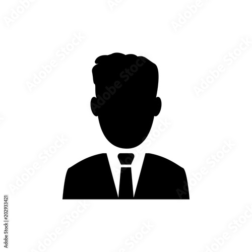 Man avatar icon. Flat illustration of man avatar vector icon isolated on white background