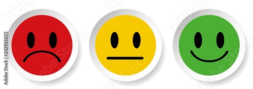 Set of smileys in a flat style
