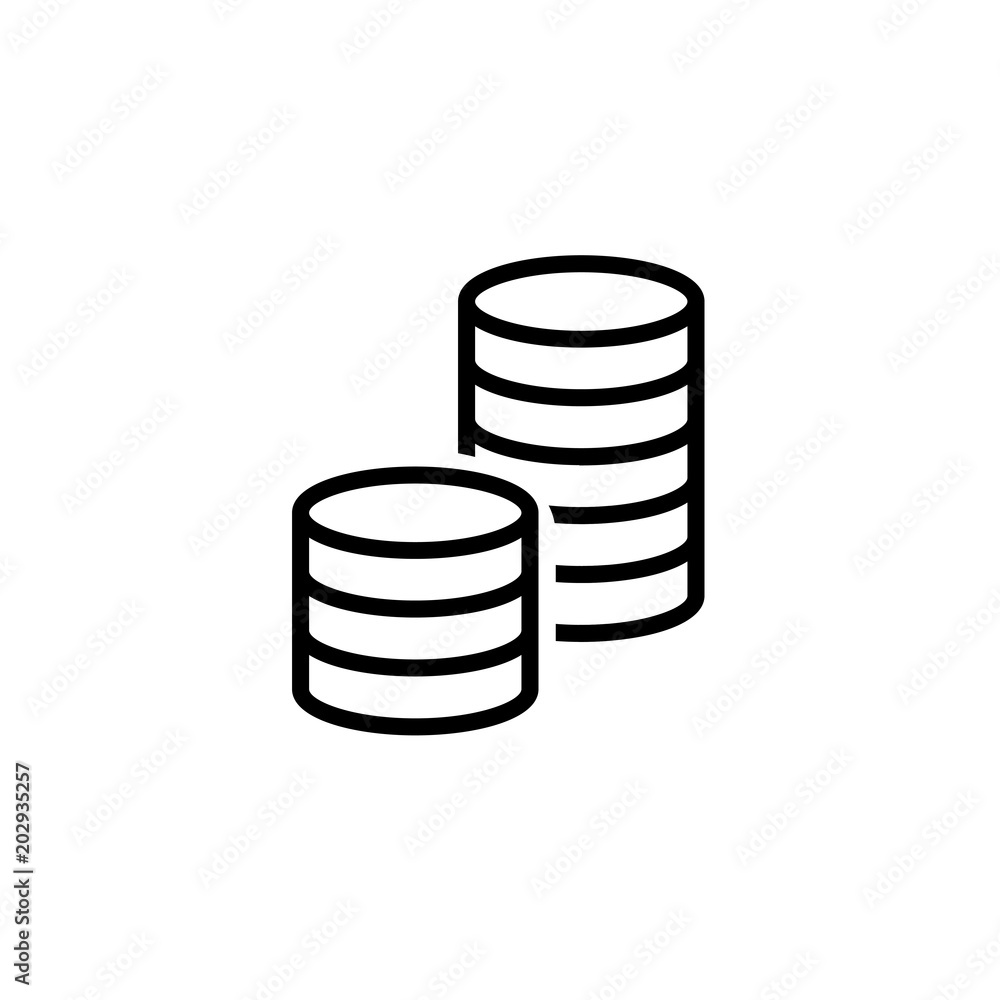 Coins line Icon,Vector Illustration,Eps10 Coins line Icon,Vector Illustration,Eps10