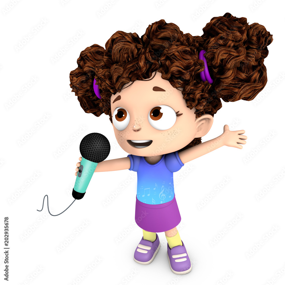 Niña Cantando Con Micrófono Fotos, retratos, imágenes y fotografía
