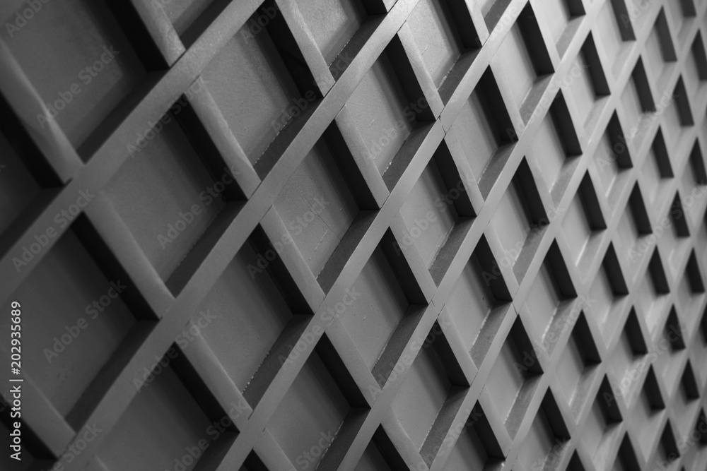 Geometric texture with lines, rhombuses. Black and white, background
