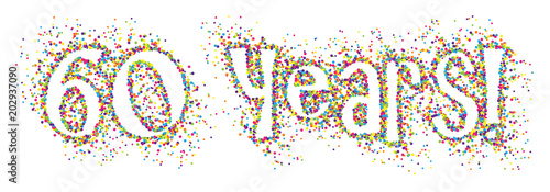 69 YEARS! colorful confetti banner photo