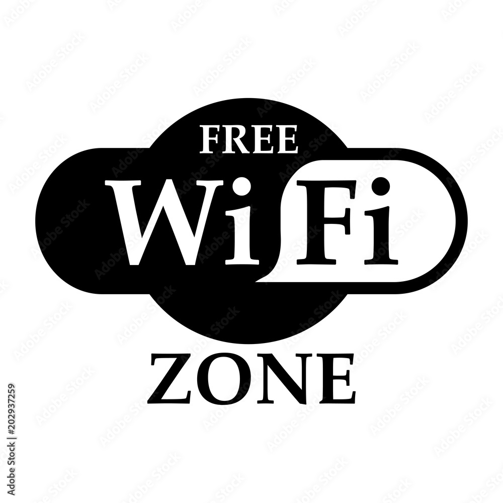 Free WiFi zone Sign