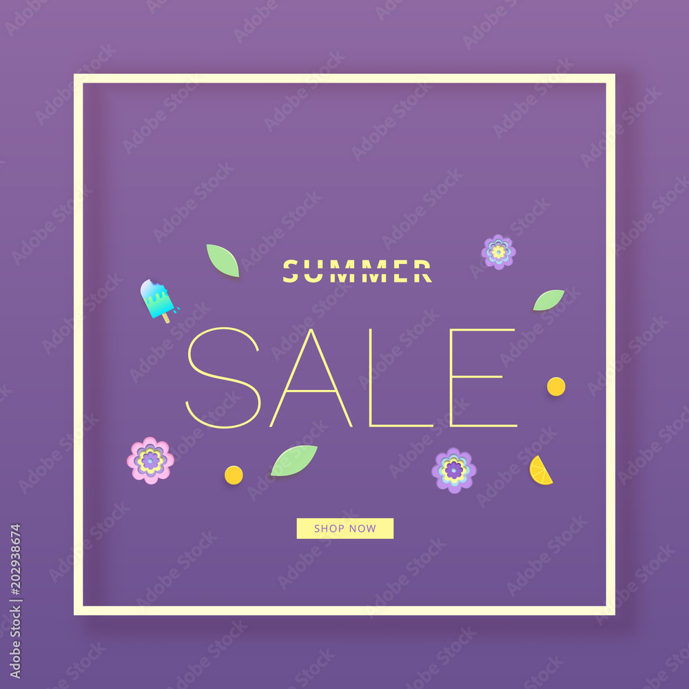 Summer Sale banner. Vector illustration. Summer Sale banner. Vector illustration.