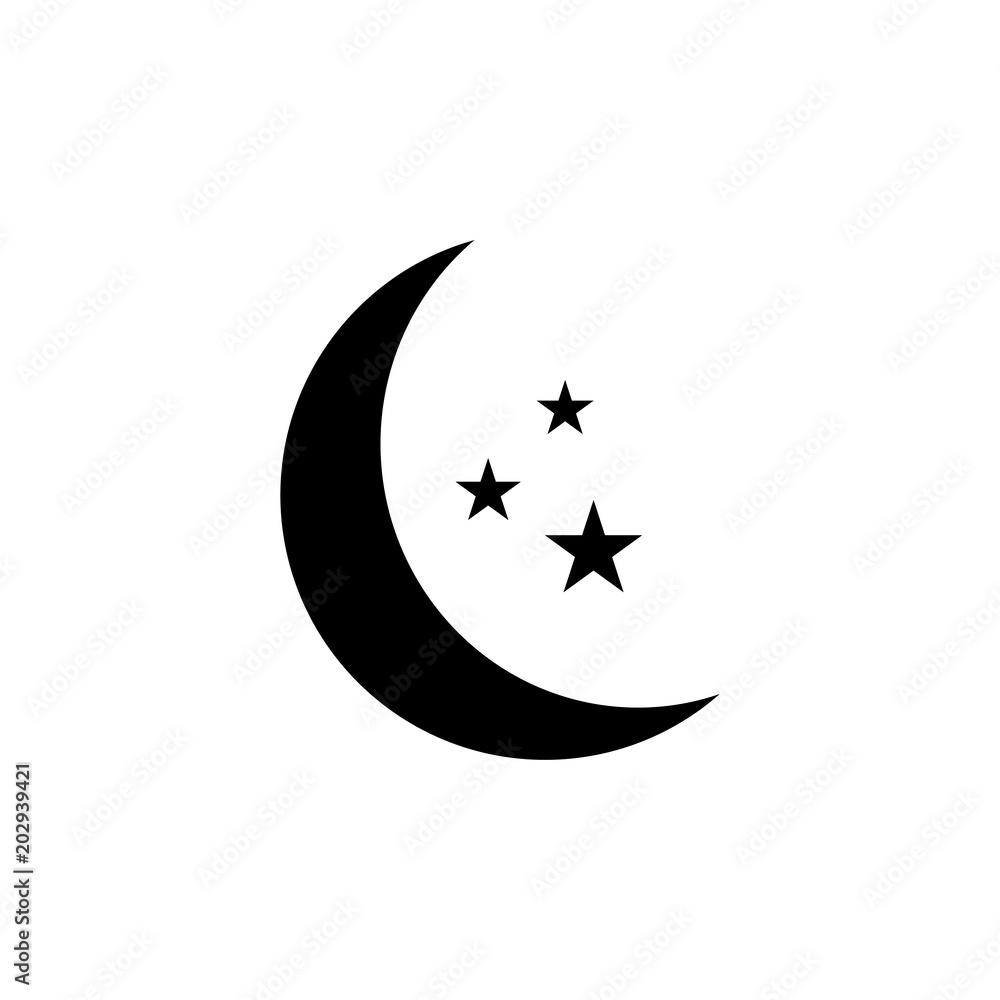 Obraz premium moon star icon