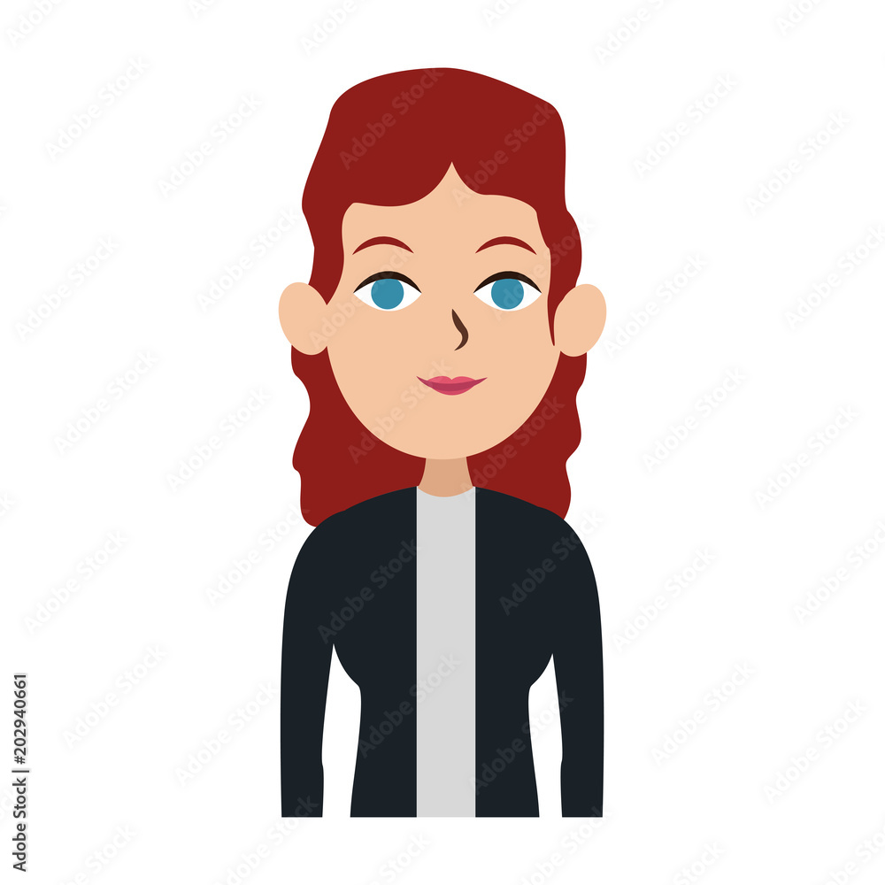 Young woman with casual clothes cartoon vector illustration graphic design