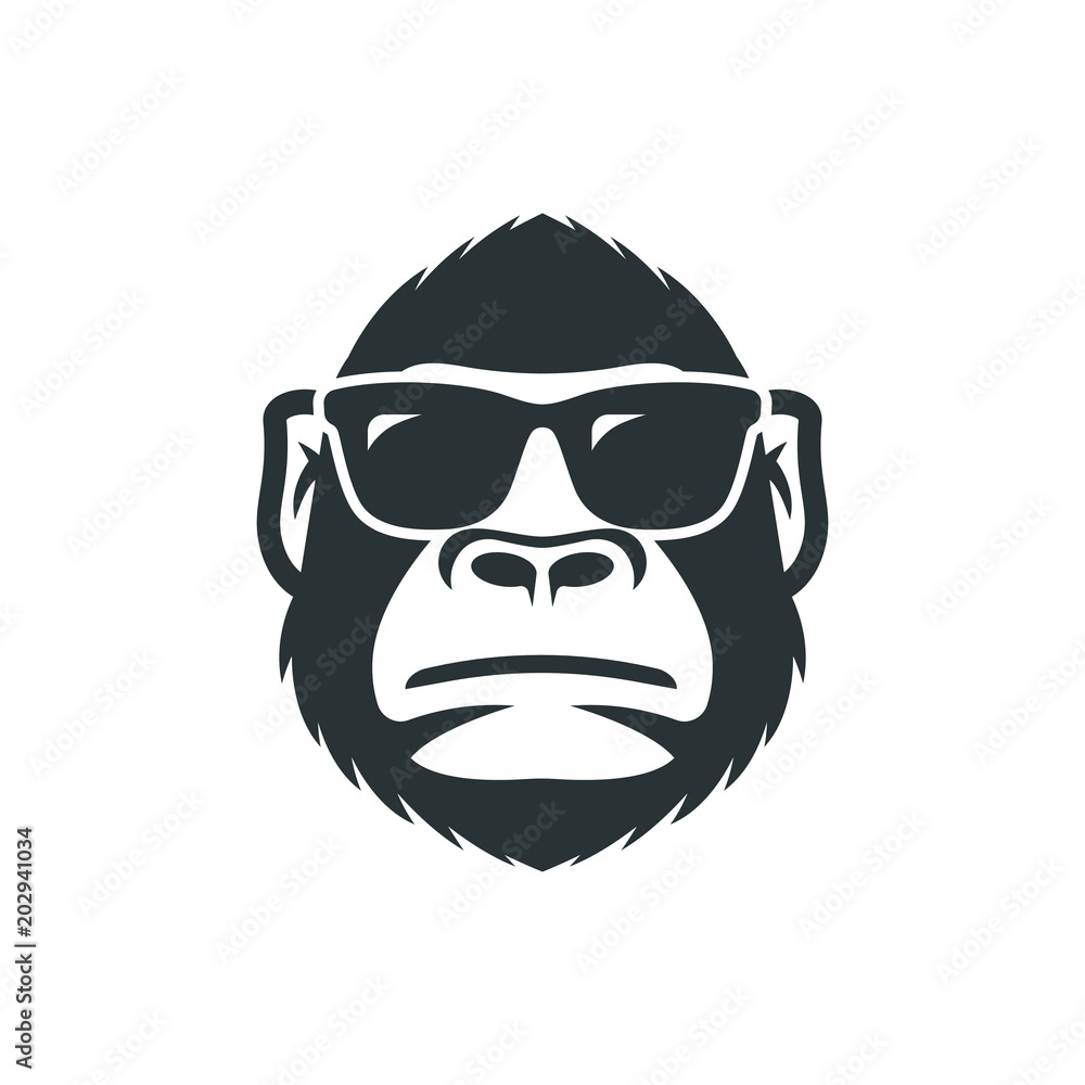 Monkey with sunglasses mascot Monkey with sunglasses mascot