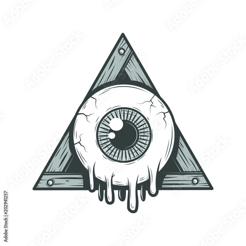 Cartoon all-seeing eye