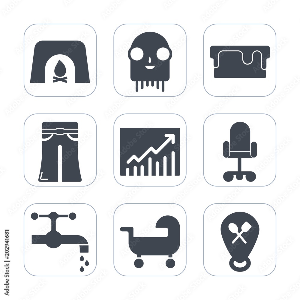 Premium fill icons set on white background . Such as bathroom, cake, tap, home, restaurant, sweet, office, woman, humanoid, location, female, chair, interior, monster, extraterrestrial, science, sink Premium fill icons set on white background . Such as bathroom, cake, tap, home, restaurant, sweet, office, woman, humanoid, location, female, chair, interior, monster, extraterrestrial, science, sink