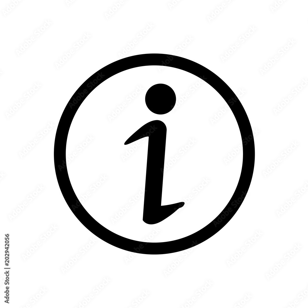 Info sign icon, vector illustration. Flat design style Info sign icon, vector illustration. Flat design style
