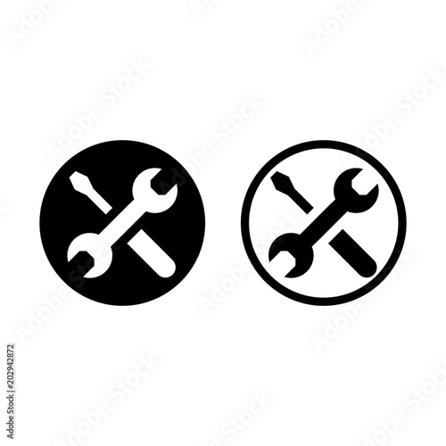 Tools Icon in trendy flat style isolated on white background. Repair, Service symbol for your web site design, logo, app, UI. Vector illustration.