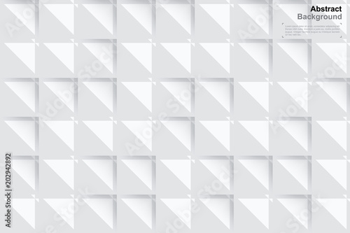 3D geometry background in paper art style. Abstract minimal pattern and texture for background. Vector illustration.