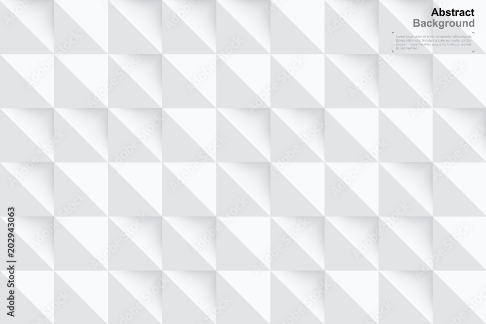 Fototapeta premium 3D geometry background in paper art style. Abstract minimal pattern and texture for background. Vector illustration.