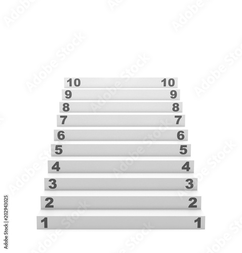 Plakat w ramie Бизнес-концепция. Лестница ведет к успеху. 3d иллюстрации