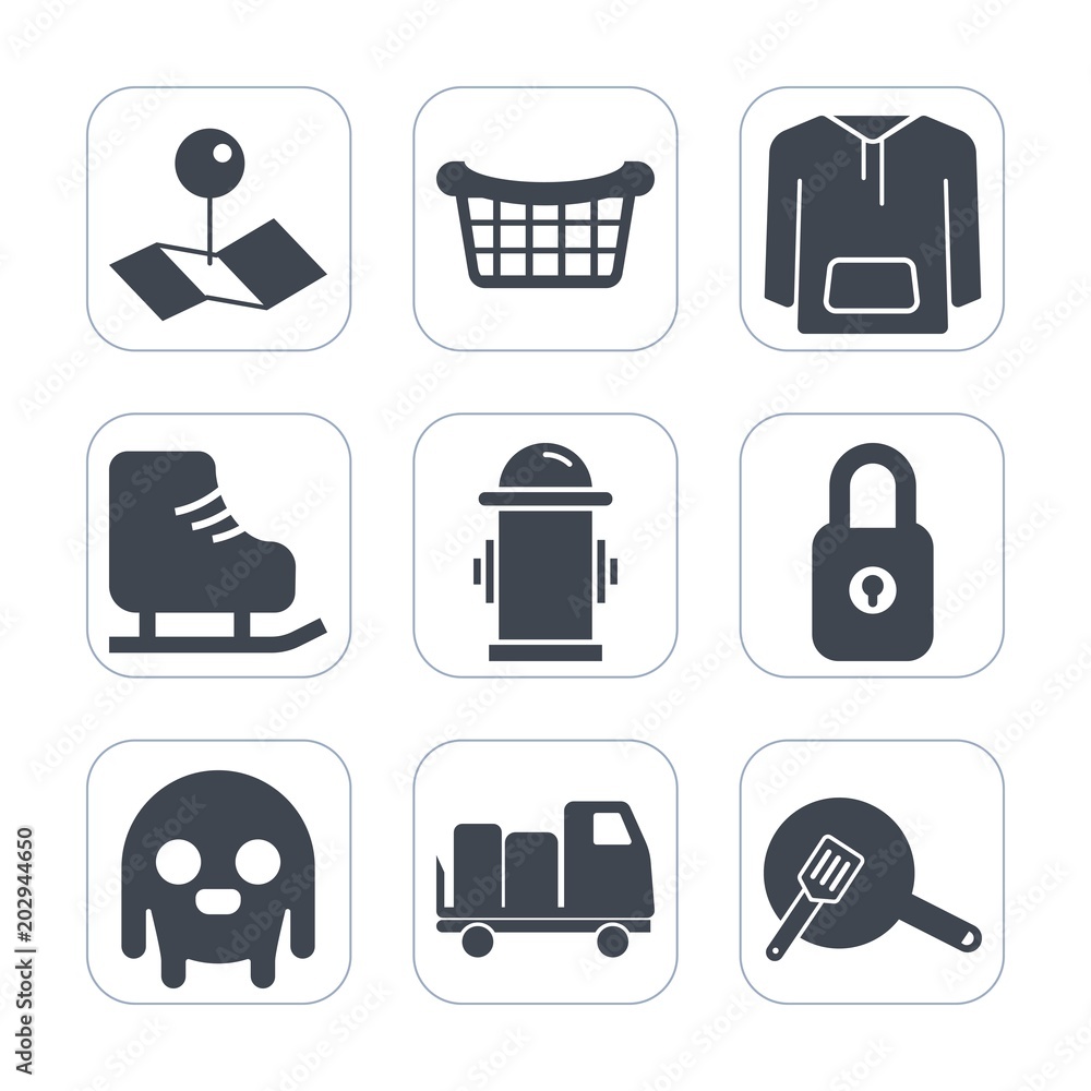 Premium fill icons set on white background . Such as water, ice, basket, store, shipping, pan, security, winter, location, delivery, fiction, sign, position, alien, safety, place, marker, style, fire Premium fill icons set on white background . Such as water, ice, basket, store, shipping, pan, security, winter, location, delivery, fiction, sign, position, alien, safety, place, marker, style, fire