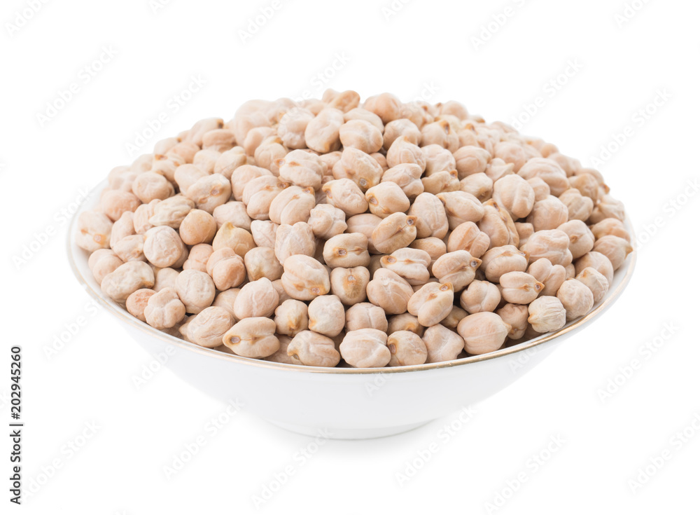 Dried Chick Pea Also Know as Kabuli Chana, Garbanzo, Bengal Gram, Cicer Arietinum, Garbanzo Bean or Chickpea Isolated on White Background Dried Chick Pea Also Know as Kabuli Chana, Garbanzo, Bengal Gram, Cicer Arietinum, Garbanzo Bean or Chickpea Isolated on White Background