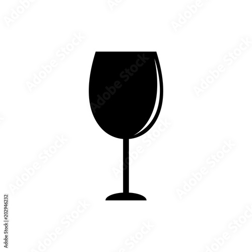 The wineglass icon. Goblet symbol. Flat Vector illustration