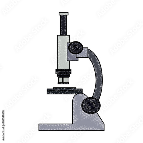 Microscope scientific tool vector illustration graphic design