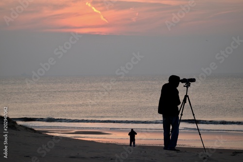 watching sunset