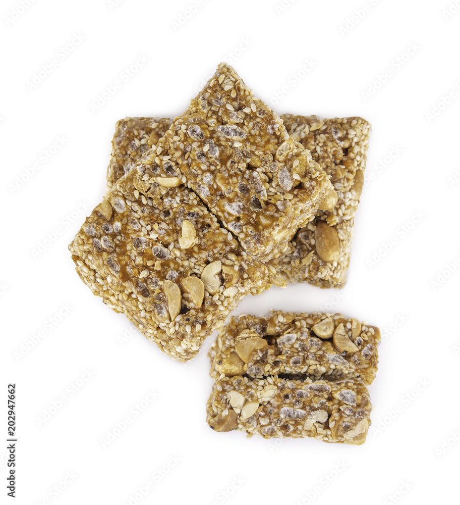 Thai Sweet Cereal Bar on white background Thai Sweet Cereal Bar on white background