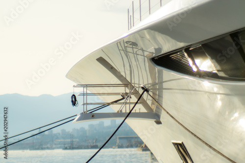 Luxury yacht, detail, northern Mediterranean