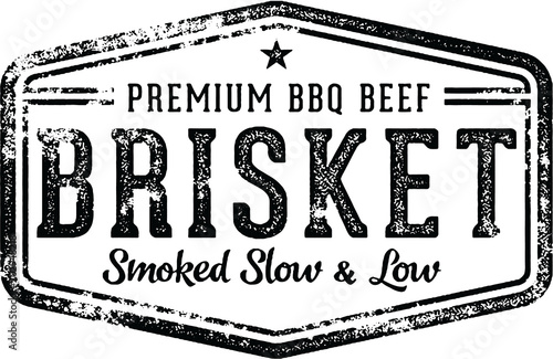 BBQ Beef Brisket Vintage Sign photo