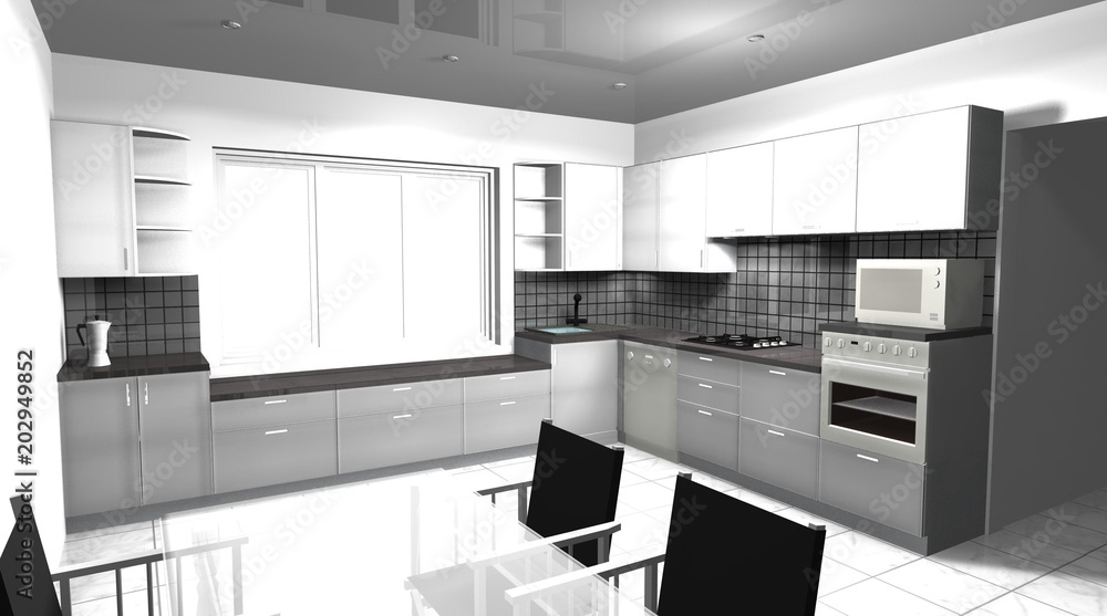 modern kitchen corner with dining area modern kitchen corner with dining area