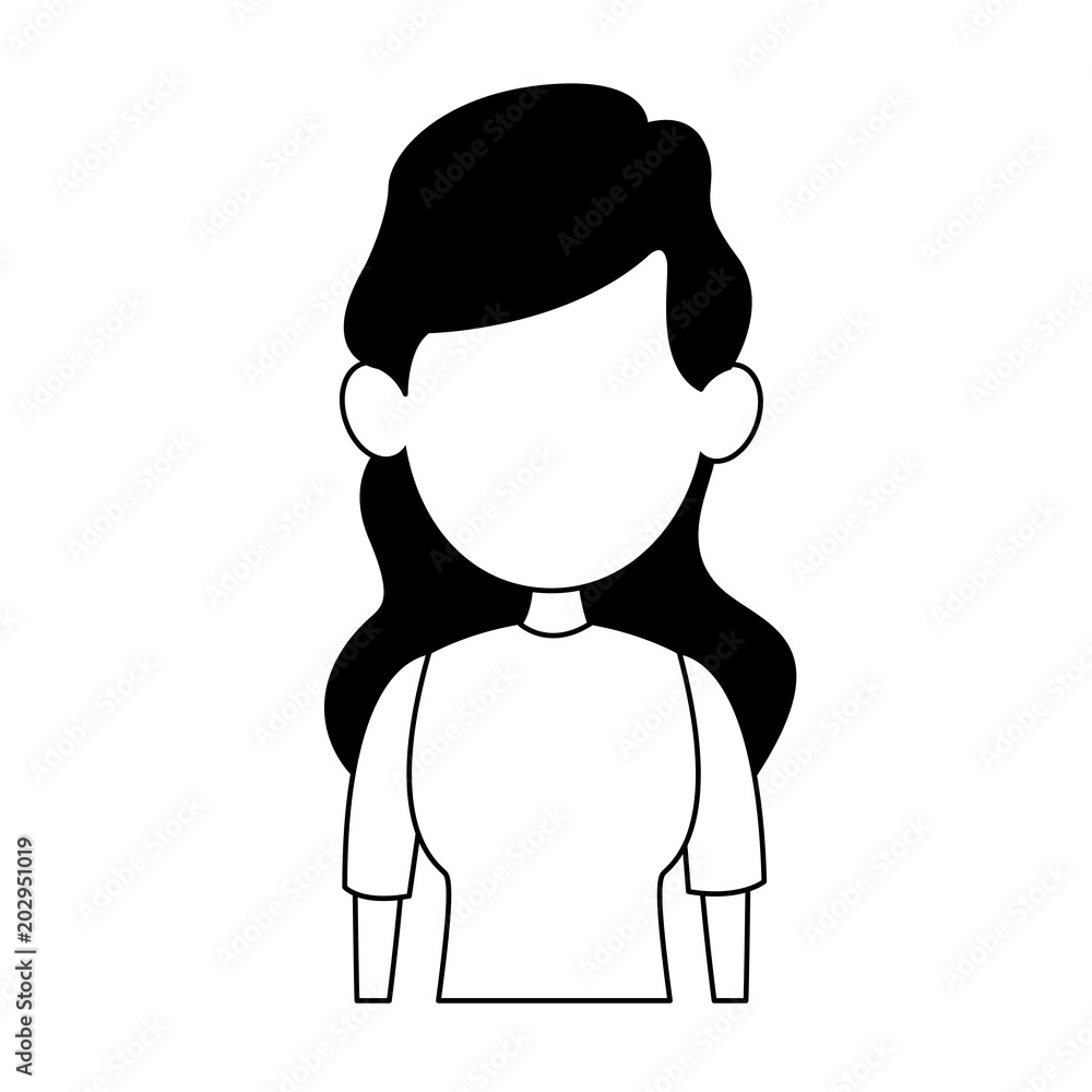 Young woman with casual clothes cartoon vector illustration graphic design Young woman with casual clothes cartoon vector illustration graphic design