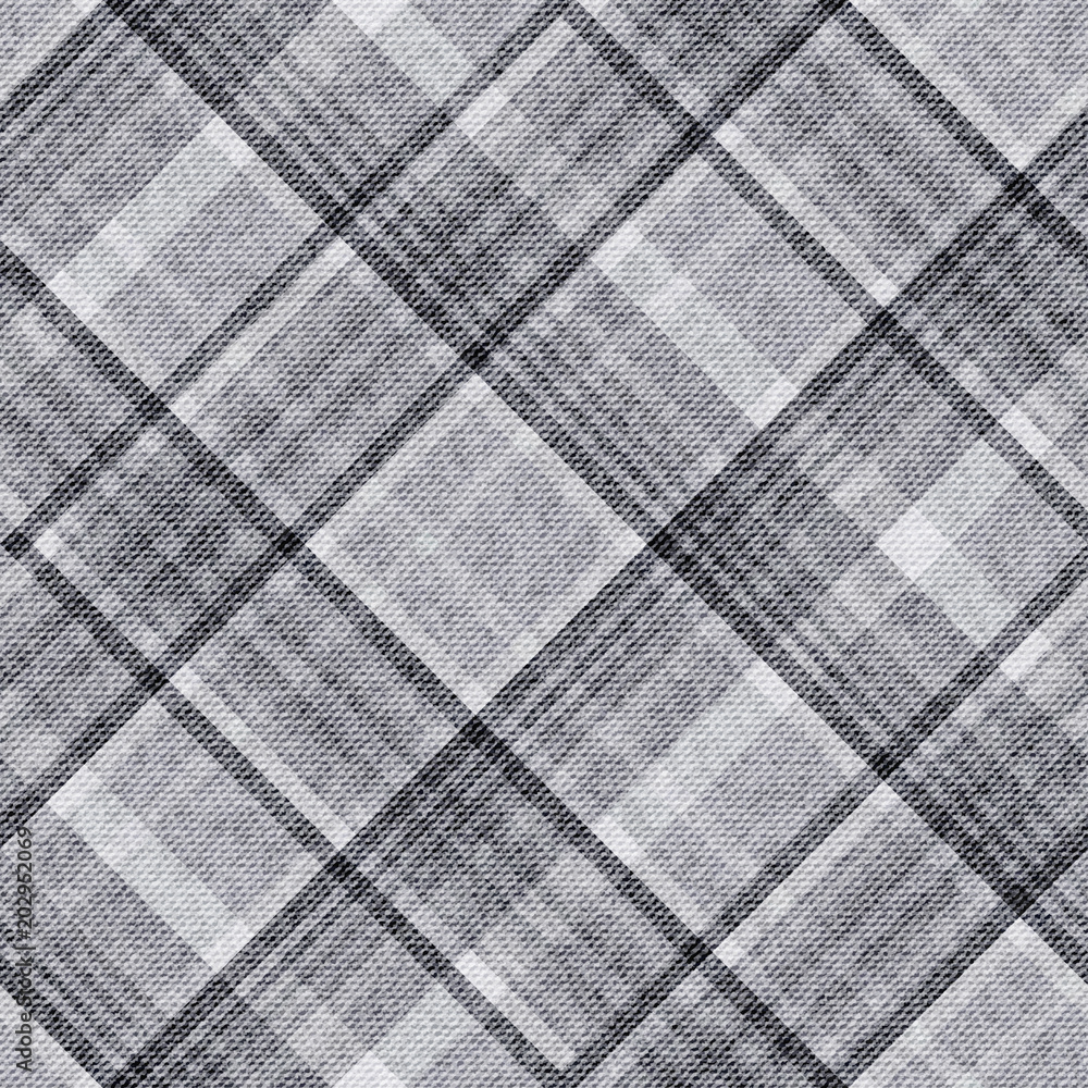 Fotografie Template of checkered seamless background, plaid fabric, vector background