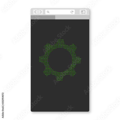 Mobil Browser - Zahnrad - Prozess