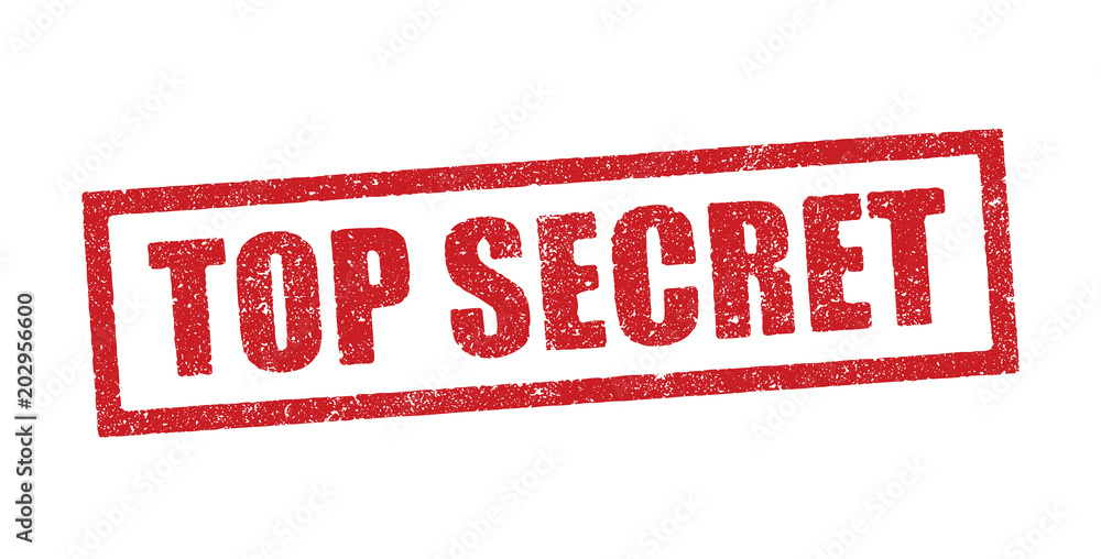 Ταπετσαρία Top Secret in red ink stamp