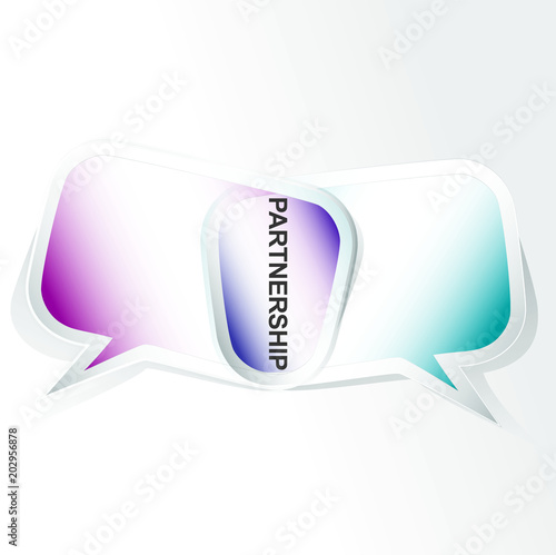 two speechbubbles partnership