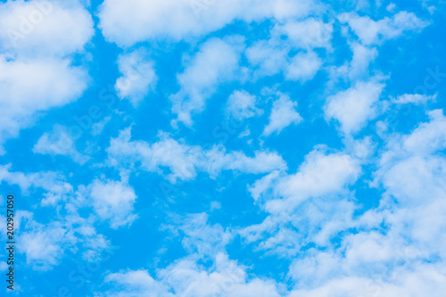 blue sky background with tiny clouds. panorama © tippawan