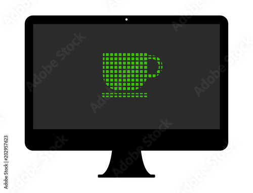 Pixel Icon PC - Kaffee