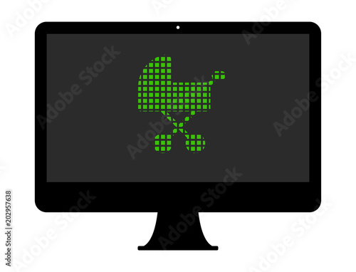 Pixel Icon PC - Kinderwagen - Baby