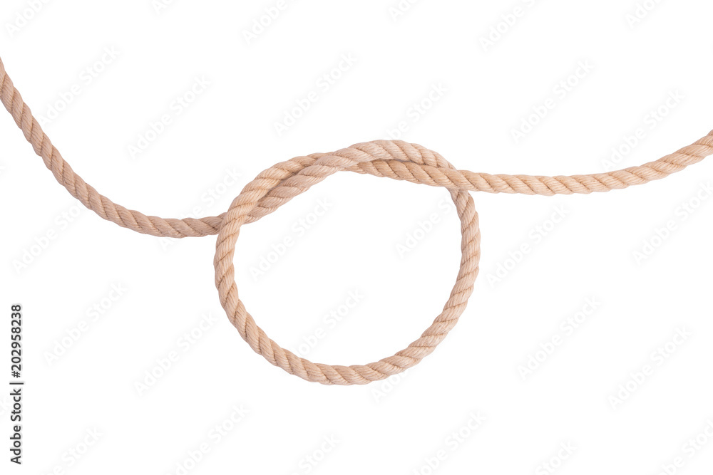 The rope knot on white background.