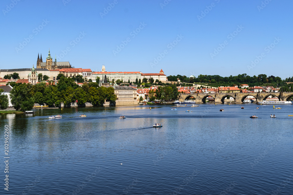 Prague Castle across Vltava River