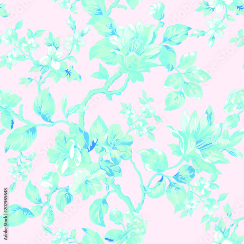 Spring garden flowers pattern © polina21