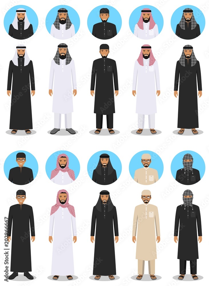 traditional arab men dress 3d model