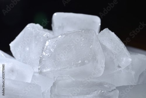 Beautiful ice cubes. Frozen water, ice, cubes, close-up
