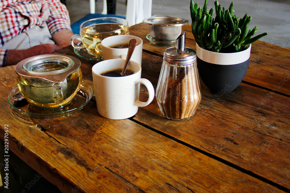 Regular coffee served in a cafe Regular coffee served in a cafe