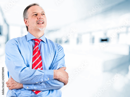 Male manager in his office