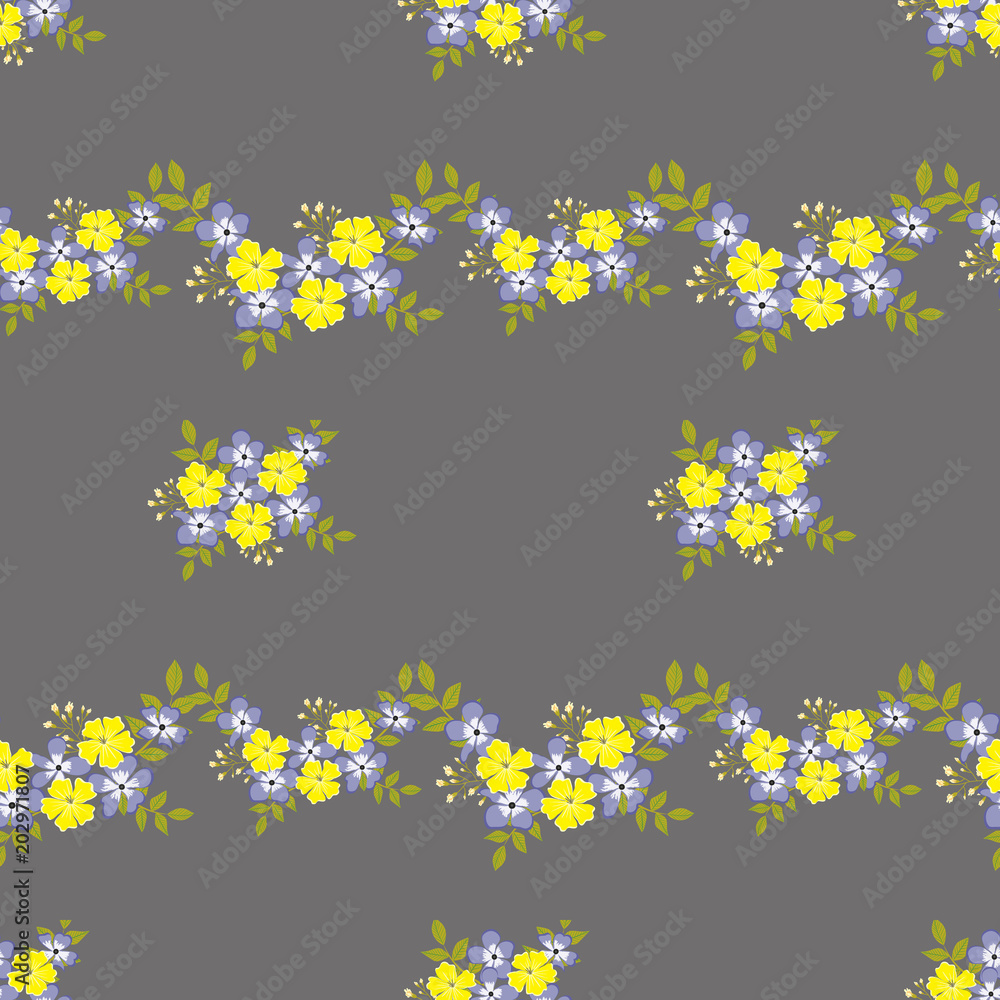 Fashionable pattern in small flowers. Floral seamless background for textiles, fabrics, covers, wallpapers, print, gift wrapping and scrapbooking. Raster copy. Fashionable pattern in small flowers. Floral seamless background for textiles, fabrics, covers, wallpapers, print, gift wrapping and scrapbooking. Raster copy.