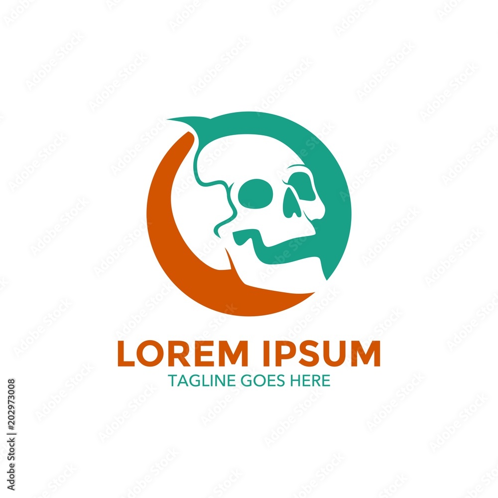 unique skull logo. vector illustration unique skull logo. vector illustration