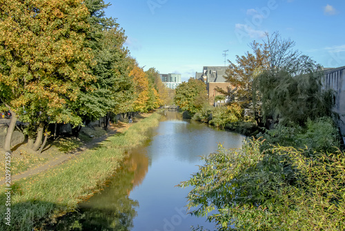 Dublin, Ireland, 27 October 2012: View of Creek