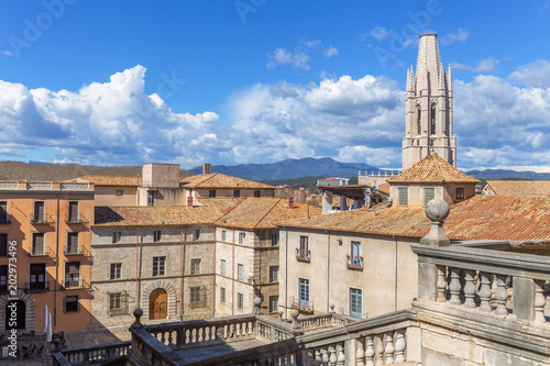 Cathedral Square in Girona, Catalonia