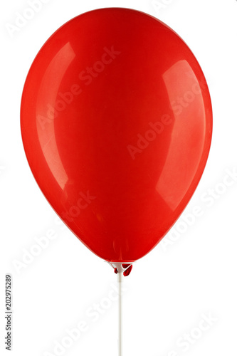 red inflated air balloon