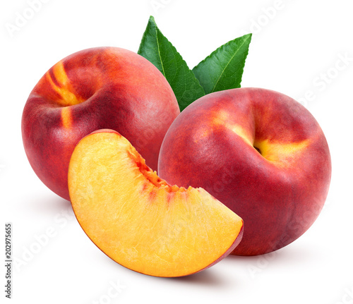 peach fruits Isolated