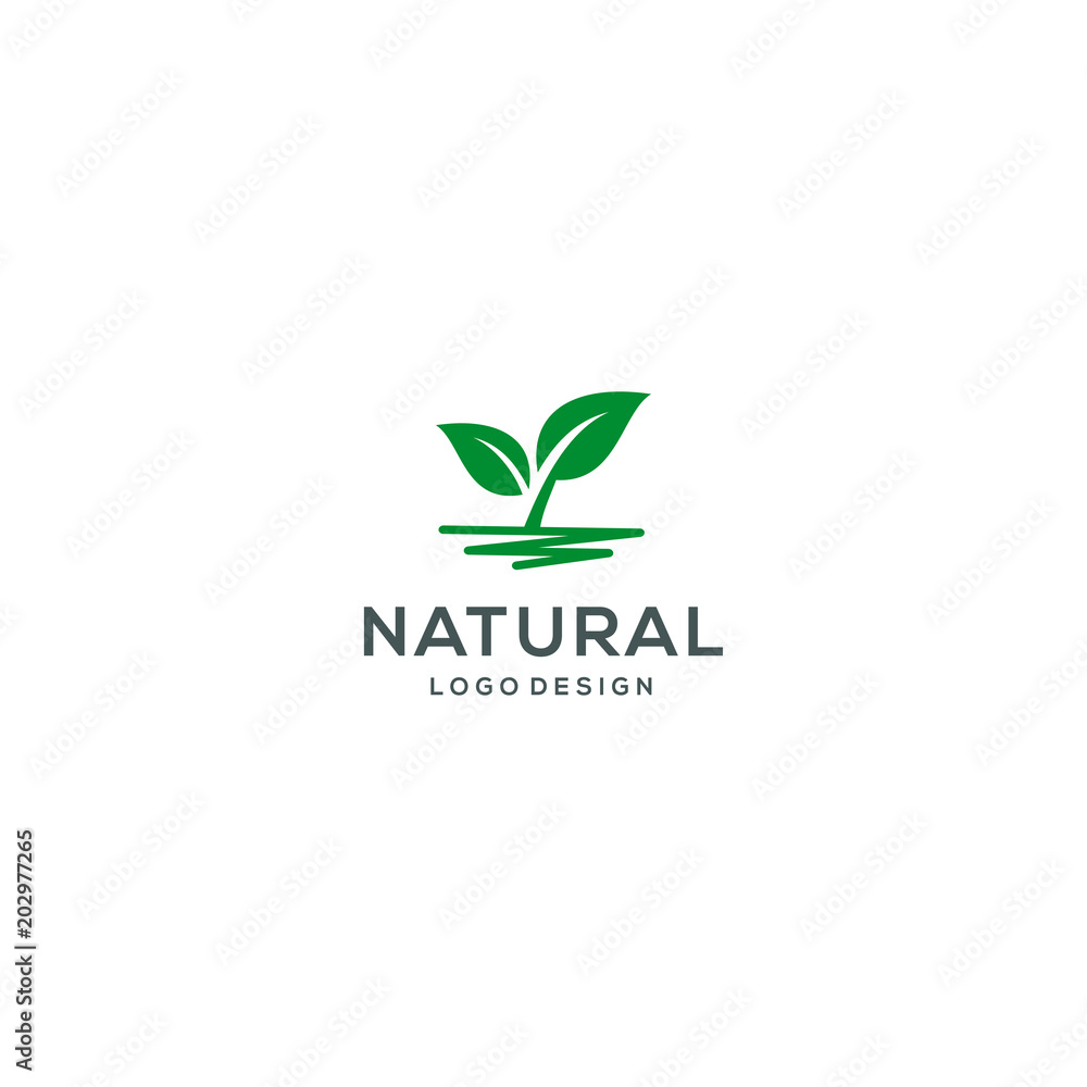 Natural logo template vector illustration