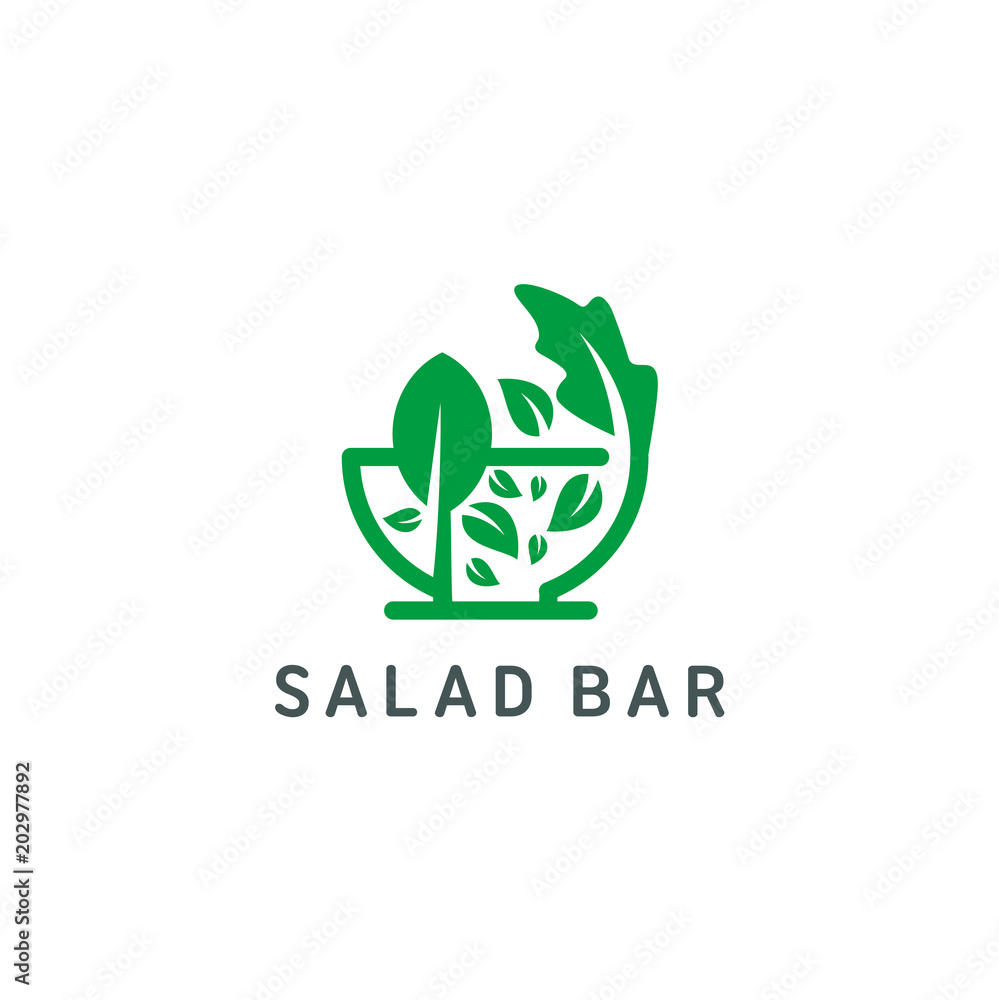 Organic salad logo template vector illustration Organic salad logo template vector illustration